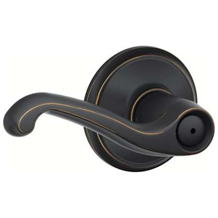 Schlage Flair Privacy Door Lever Set Aged Bronze