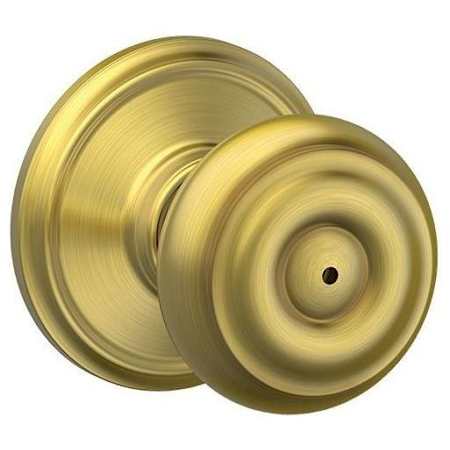 Schlage Georgian Privacy Door Knob Set Satin Brass