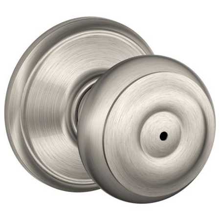 Schlage Georgian Privacy Door Knob Set Satin Nickel