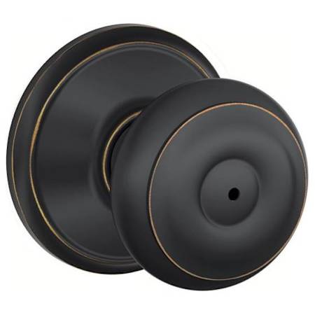 Schlage Georgian Privacy Door Knob Set Aged Bronze