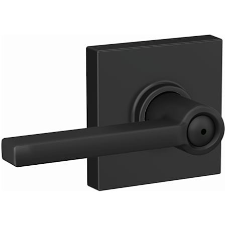 Schlage Latitude Privacy Door Lever Set with Collins Trim Matte Black