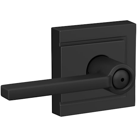 Schlage Latitude Privacy Door Lever Set with Upland Rose Matte Black