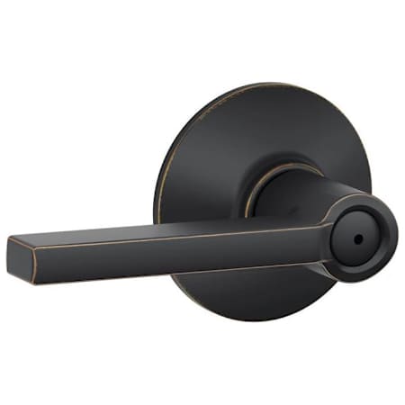 Schlage Latitude Privacy Door Lever Set Aged Bronze