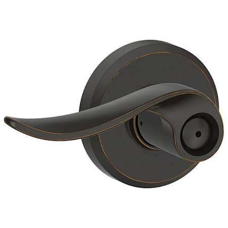 Schlage Sacramento Privacy Door Lever Set with Decorative Greyson Trim Aged Bronze