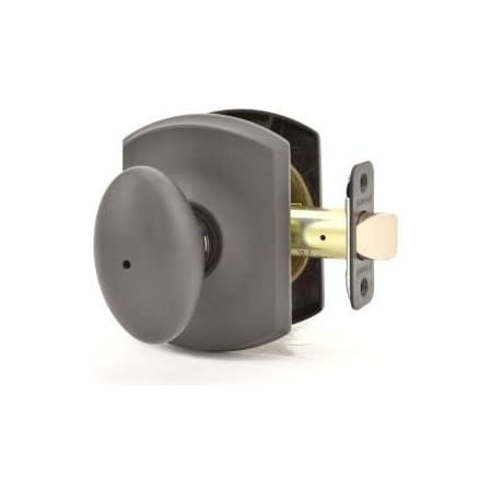Schlage Siena Privacy Door Knob Set with Greenwich Trim Matte Black