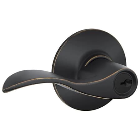 Schlage Accent Single Cylinder Keyed Entry Door Lever Set Aged Bronze