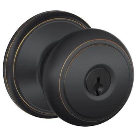 Schlage Andover Keyed Entry Door Knob Set Aged Bronze