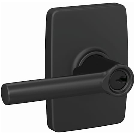 Schlage Custom Broadway Single Cylinder Keyed Entry Door Lever Set with Greene Trim Matte Black