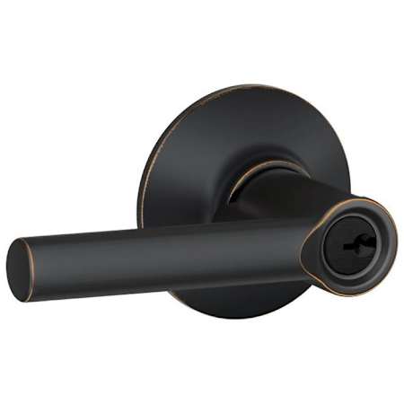 Schlage Broadway Single Cylinder Keyed Entry Door Lever Set Aged Bronze