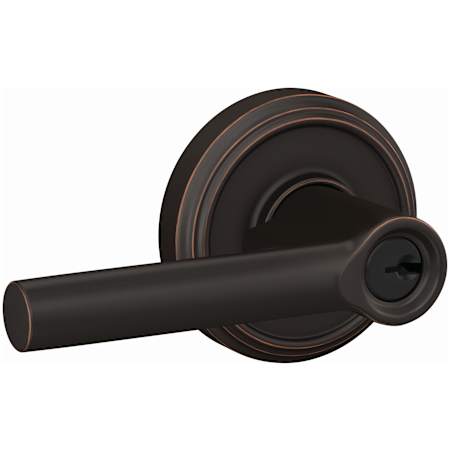 Schlage Custom Broadway Single Cylinder Keyed Entry Door Lever Set with Indy Trim Aged Bronze
