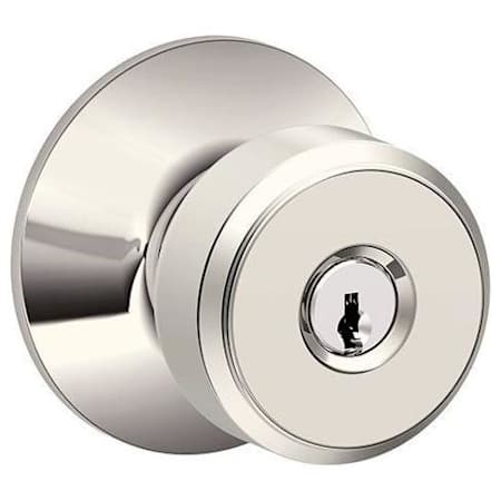 Schlage Bowery Keyed Entry Door Knob Set Polished Nickel