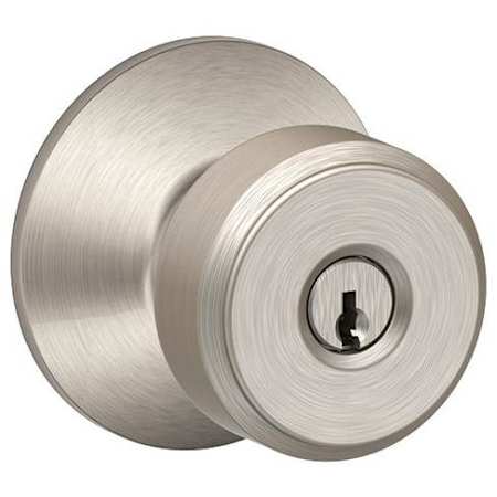 Schlage Bowery Keyed Entry Door Knob Set Satin Nickel