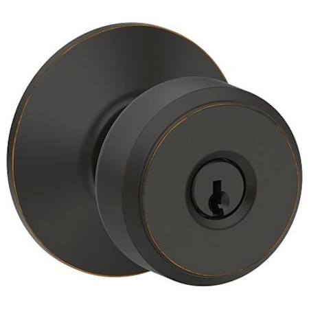 Schlage Bowery Keyed Entry Door Knob Set Aged Bronze