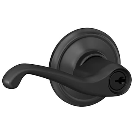 Schlage Flair Lever Keyed Entry Lock C Keyway Matte Black