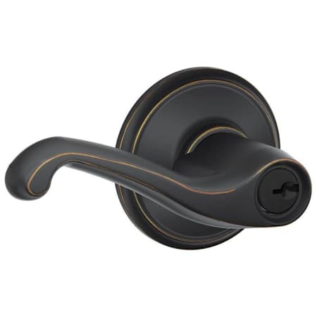 Schlage Flair Single Cylinder Keyed Entry Door Lever Set Aged Bronze