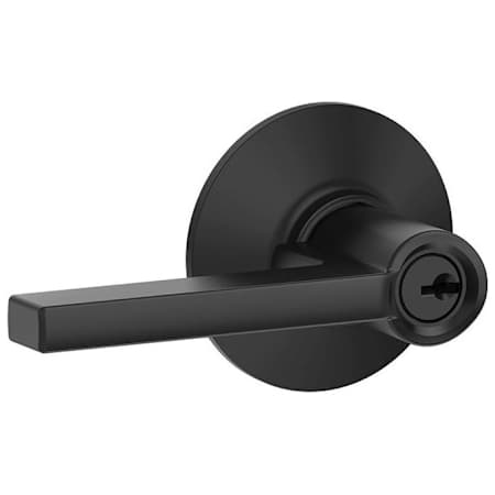 Schlage Latitude Single Cylinder Keyed Entry Door Lever Set Matte Black