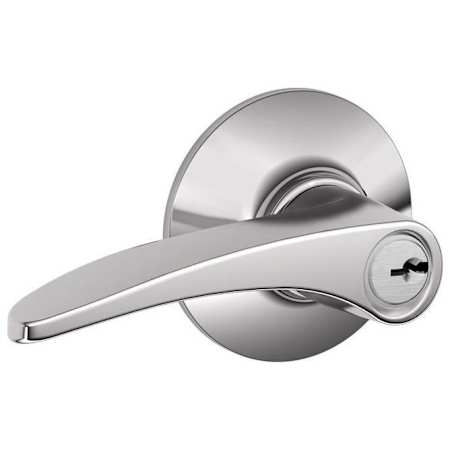 Schlage Manhattan Single Cylinder Keyed Entry Door Lever Set Bright Chrome