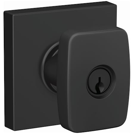 Schlage Custom Nixon Passage or Privacy Door Lever Set with Collins Trim Matte Black