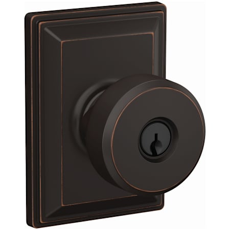 Schlage Custom Swanson Passage or Privacy Door Knob Set with Grandville Trim Aged Bronze