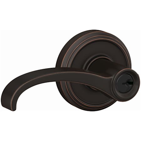 Schlage Custom Whitney Single Cylinder Keyed Entry Door Lever Set with Indy Trim Aged Bronze