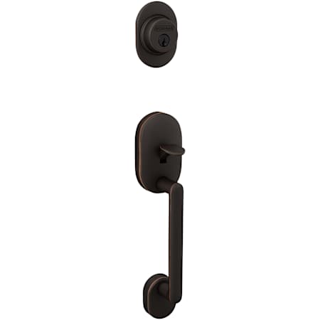 Schlage Remsen Sectional Single Cylinder Keyed Entry Exterior Pack Handleset Aged Bronze
