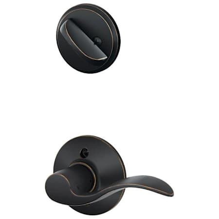 Schlage Accent Left Handed Single Cylinder Interior Pack - Exterior Handleset Sold Separately Aged Bronze