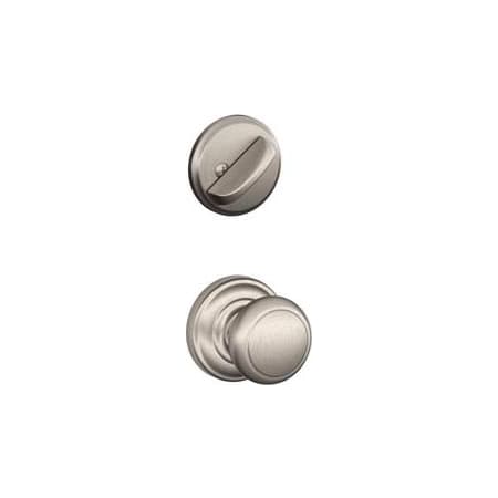 Schlage Andover Single Cylinder Interior Pack with Andover Rosette - Exterior Handleset Sold Separately Satin Nickel