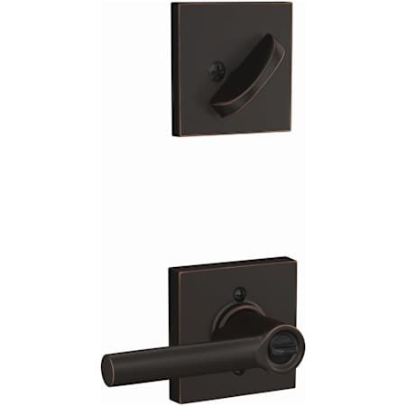 Schlage Broadway Lever Single Cylinder Keyed Entry Interior Pack with Collins Trim - Exterior Handleset Sold Separately Aged Bronze