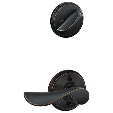 Schlage Champagne Right Handed Single Cylinder Interior Pack - Exterior Handleset Sold Separately Aged Bronze