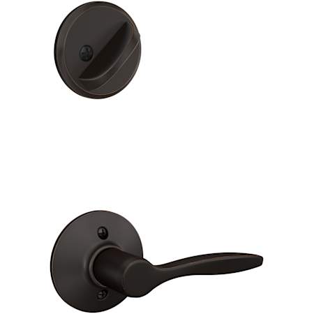 Schlage Delfayo Left Handed Single Cylinder Interior Pack with Decorative Plymouth Trim  - Exterior Handleset Sold Separately Aged Bronze