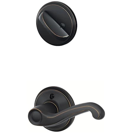 Schlage Flair Left Handed Single Cylinder Interior Pack - Exterior Handleset Sold Separately Aged Bronze