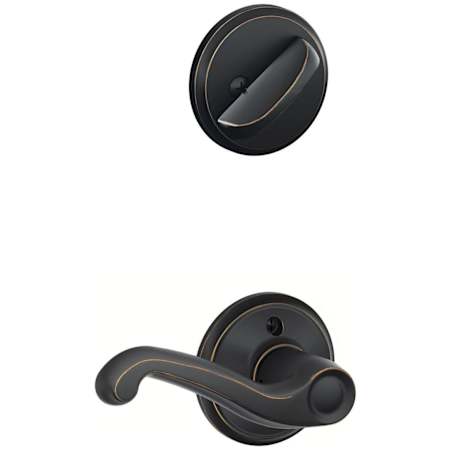 Schlage Flair Right Handed Single Cylinder Interior Pack - Exterior Handleset Sold Separately Aged Bronze
