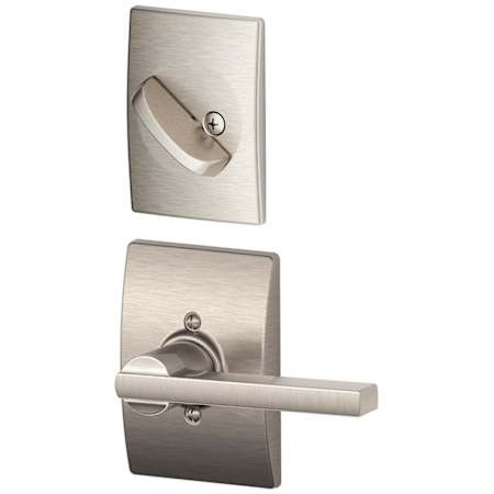 Schlage Latitude Single Cylinder Interior Pack with Decorative Century Trim - Exterior Handleset Sold Separately Satin Nickel