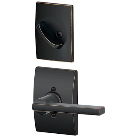 Schlage Latitude Single Cylinder Interior Pack with Decorative Century Trim - Exterior Handleset Sold Separately Aged Bronze