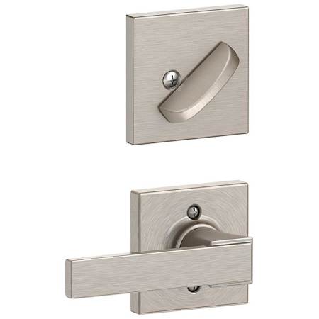Schlage Northbrook Single Cylinder Interior Pack with Decorative Collins Trim - Exterior Handleset Sold Separately Satin Nickel