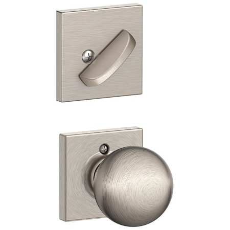 Schlage Orbit Single Cylinder Interior Pack with Decorative Collins Trim - Exterior Handleset Sold Separately Satin Nickel