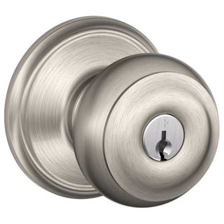 Schlage Georgian Storeroom Door Knob Set Satin Nickel