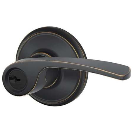 Schlage Merano Right Handed Single Cylinder Keyed Entry Storeroom Door Lever Set Aged Bronze
