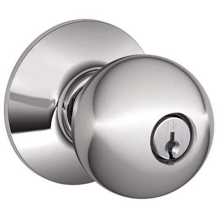 Schlage Orbit Storeroom Door Knob Set Bright Chrome