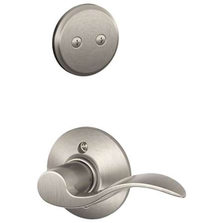 Schlage Accent Left Handed One-Sided Dummy Interior Pack - Exterior Handleset Sold Separately Satin Nickel