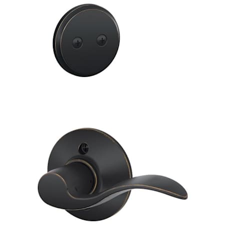 Schlage Accent Left Handed One-Sided Dummy Interior Pack - Exterior Handleset Sold Separately Aged Bronze
