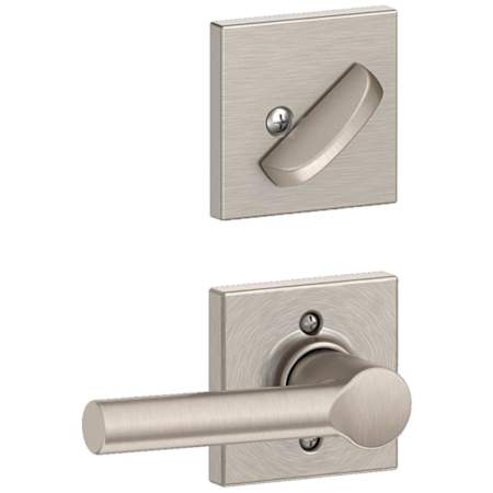 Schlage Broadway One-Sided Dummy Interior Pack with Collins Trim - Exterior Handleset Sold Separately Satin Nickel
