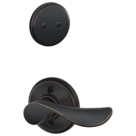 Schlage Champagne Left Handed One-Sided Dummy Interior Pack - Exterior Handleset Sold Separately Aged Bronze