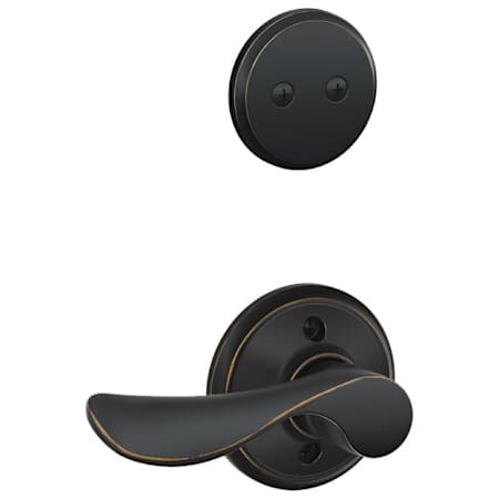 Schlage Champagne Right Handed One-Sided Dummy Interior Pack - Exterior Handleset Sold Separately Aged Bronze