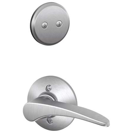 Schlage Manhattan Left Handed One-Sided Dummy Interior Pack - Exterior Handleset Sold Separately Satin Chrome
