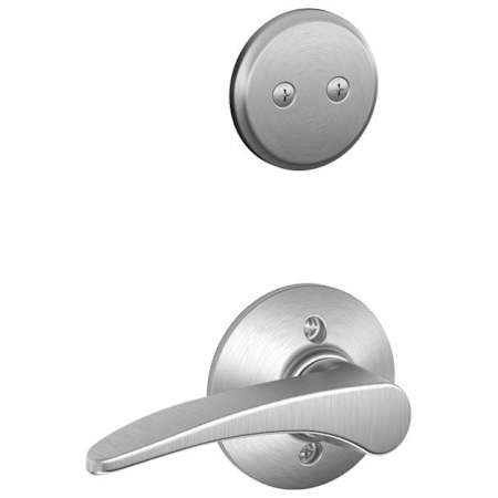 Schlage Manhattan Right Handed One-Sided Dummy Interior Pack - Exterior Handleset Sold Separately Satin Chrome