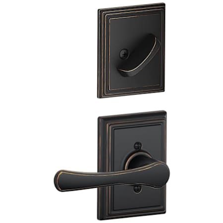 Schlage Avila One-Sided Dummy Interior Pack with Addison Trim - Exterior Handleset Sold Separately Aged Bronze