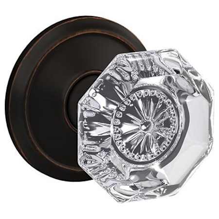 Schlage Custom Alexandria Non-Turning Two-Sided Dummy Door Knob Set with Alden Trim Aged Bronze