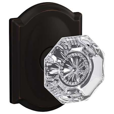 Schlage Custom Alexandria Non-Turning Two-Sided Dummy Door Knob Set with Camelot Trim Aged Bronze