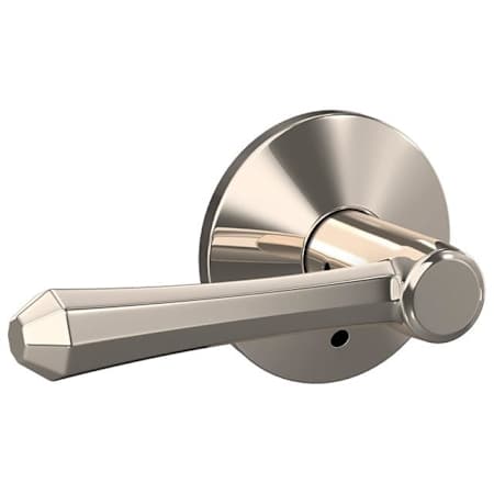 Schlage Custom Dempsey Non-Turning Two-Sided Dummy Door Lever Set with Kinsler Trim Polished Nickel